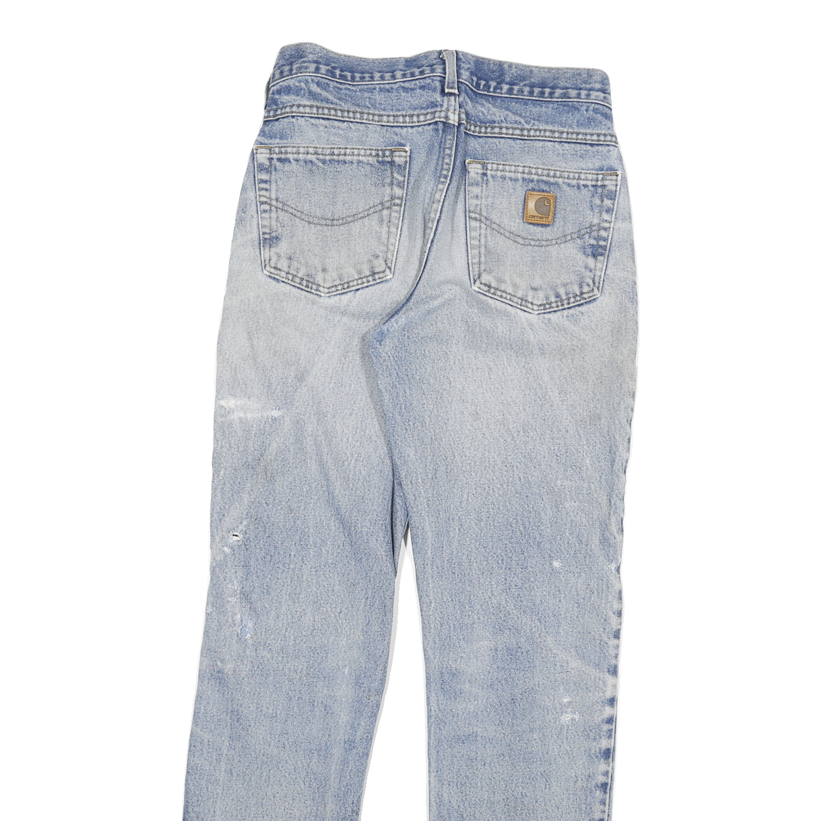 CARHARTT Mens Jeans Blue Regular Straight Denim Medium W28 L32 Zip Cotton Blend