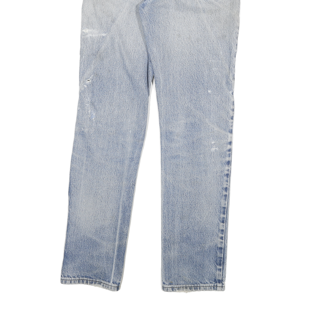 CARHARTT Mens Jeans Blue Regular Straight Denim Medium W28 L32 Zip Cotton Blend