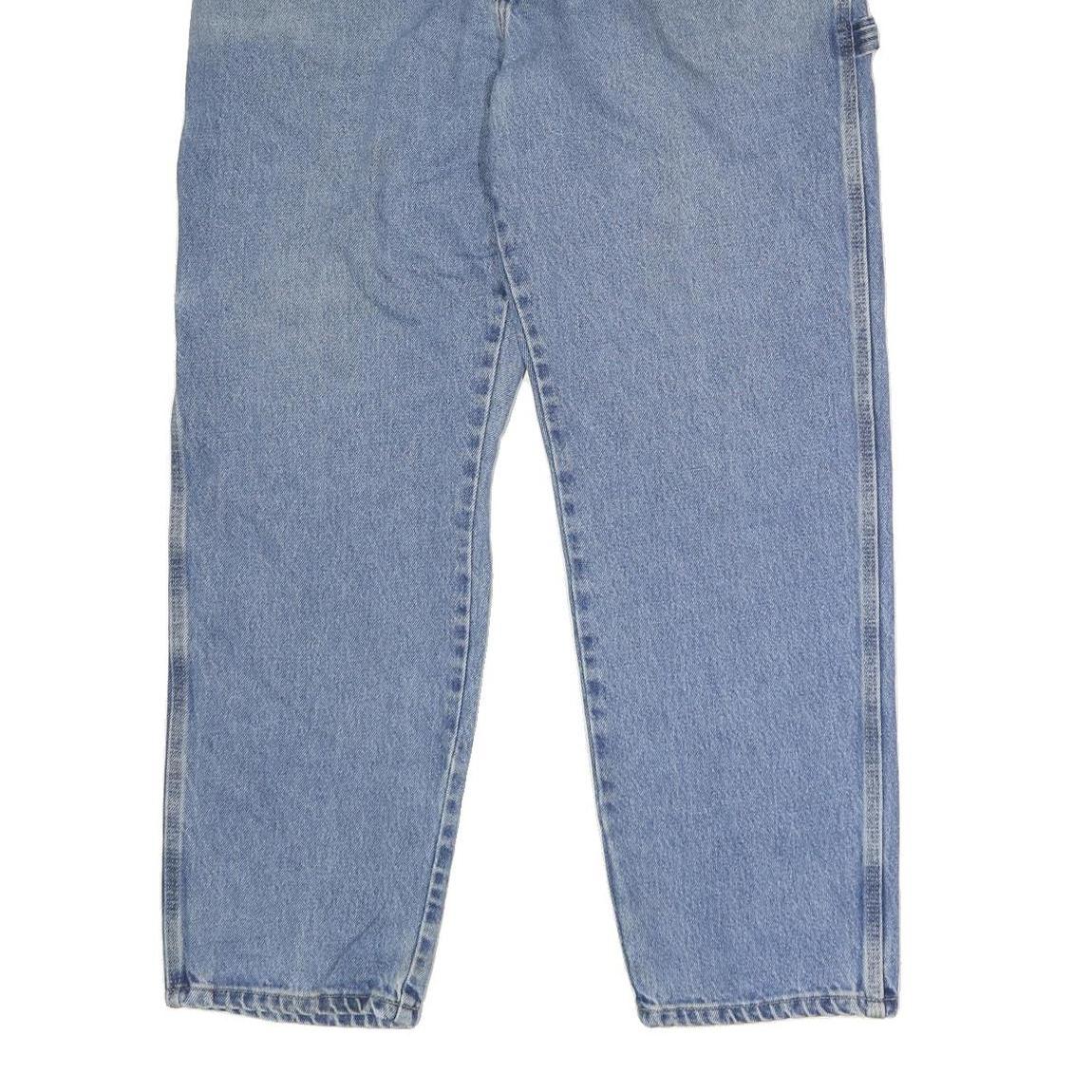 DICKIES Mens Regular Fit Blue Denim Jeans W32 L34 Workwear Button Closure