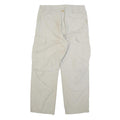 CARHARTT Mens Relaxed Beige Cargo Trousers W34 L32 Cotton Blend Zip Pocketed