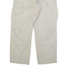 CARHARTT Mens Relaxed Beige Cargo Trousers W34 L32 Cotton Blend Zip Pocketed