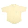 NAUTICA Mens Yellow Cotton Shirt XL Casual Button-Down Short Sleeve Summer