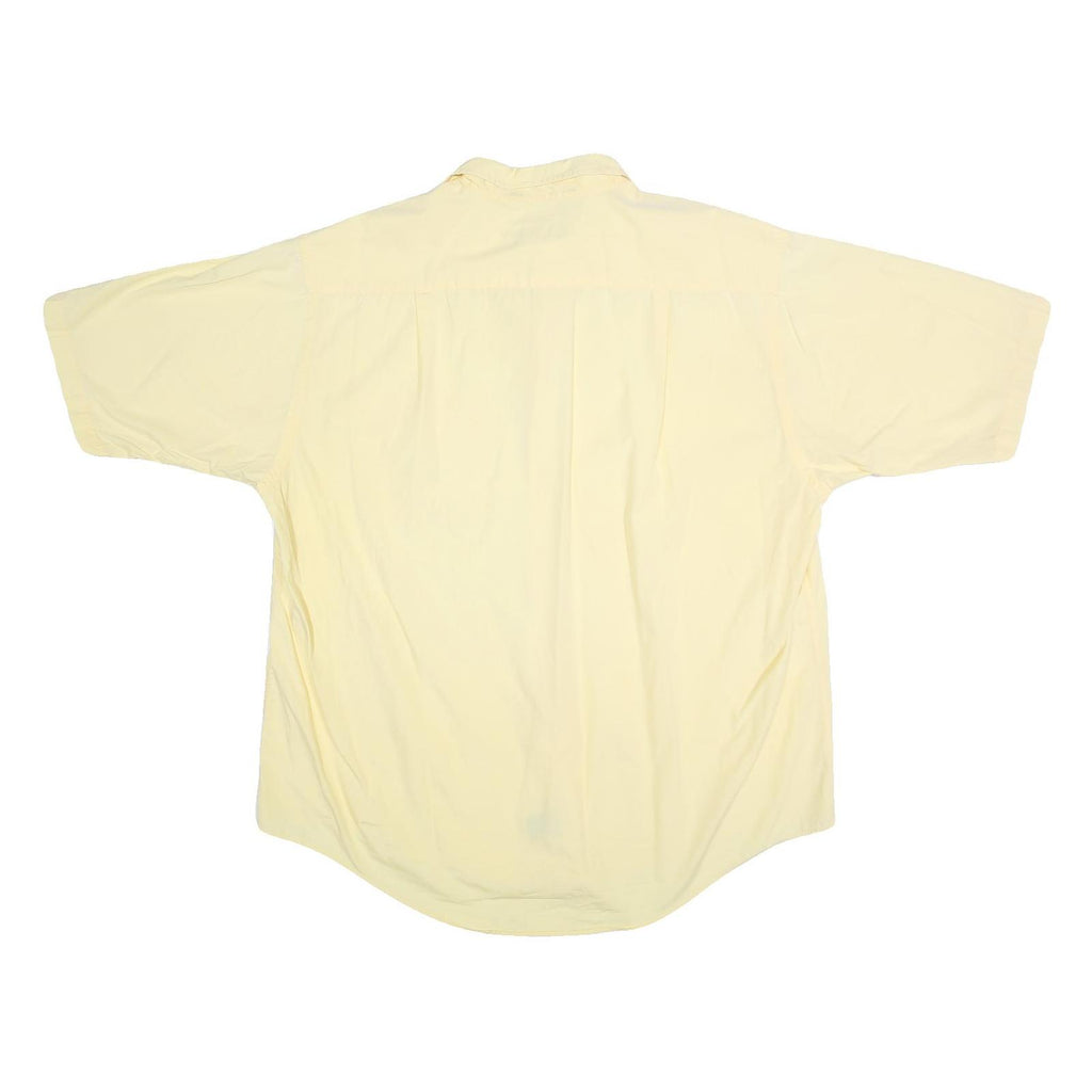 NAUTICA Mens Yellow Cotton Shirt XL Casual Button-Down Short Sleeve Summer