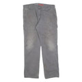 DICKIES Mens Relaxed Grey Cotton Blend Jeans W34 L32 Workwear Zip Closure