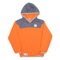 NIKE Boys Orange & Grey Hoodie L Polyester Casual Sports Jacket