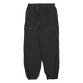 Womens Black Joggers M W28 L30 Relaxed Tapered Polyester Blend with Elastic