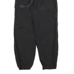 Womens Black Joggers M W28 L30 Relaxed Tapered Polyester Blend with Elastic