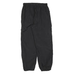 Womens Black Joggers M W28 L30 Relaxed Tapered Polyester Blend with Elastic