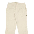 LAUREN RALPH LAUREN Womens Cotton Blend Beige Regular Fit Straight Leg Trousers