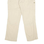 LAUREN RALPH LAUREN Womens Cotton Blend Beige Regular Fit Straight Leg Trousers