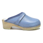 SVENSK FOTRIKTIG TRATOFFEL Womens Mule Clogs Blue Leather UK 2 Classic
