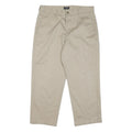 DOCKERS Mens Cotton Blend Beige Regular Straight Trousers W34 L26 Classic Casual