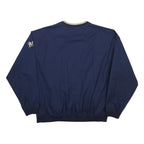 NIKE Mens Blue Brewers V Neck Polyester Jacket 2XL Drawstring Casual Sportswear