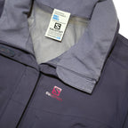 SALOMON Womens Purple Outdoor Jacket M Synthetic Woven Plain Zip Pockets