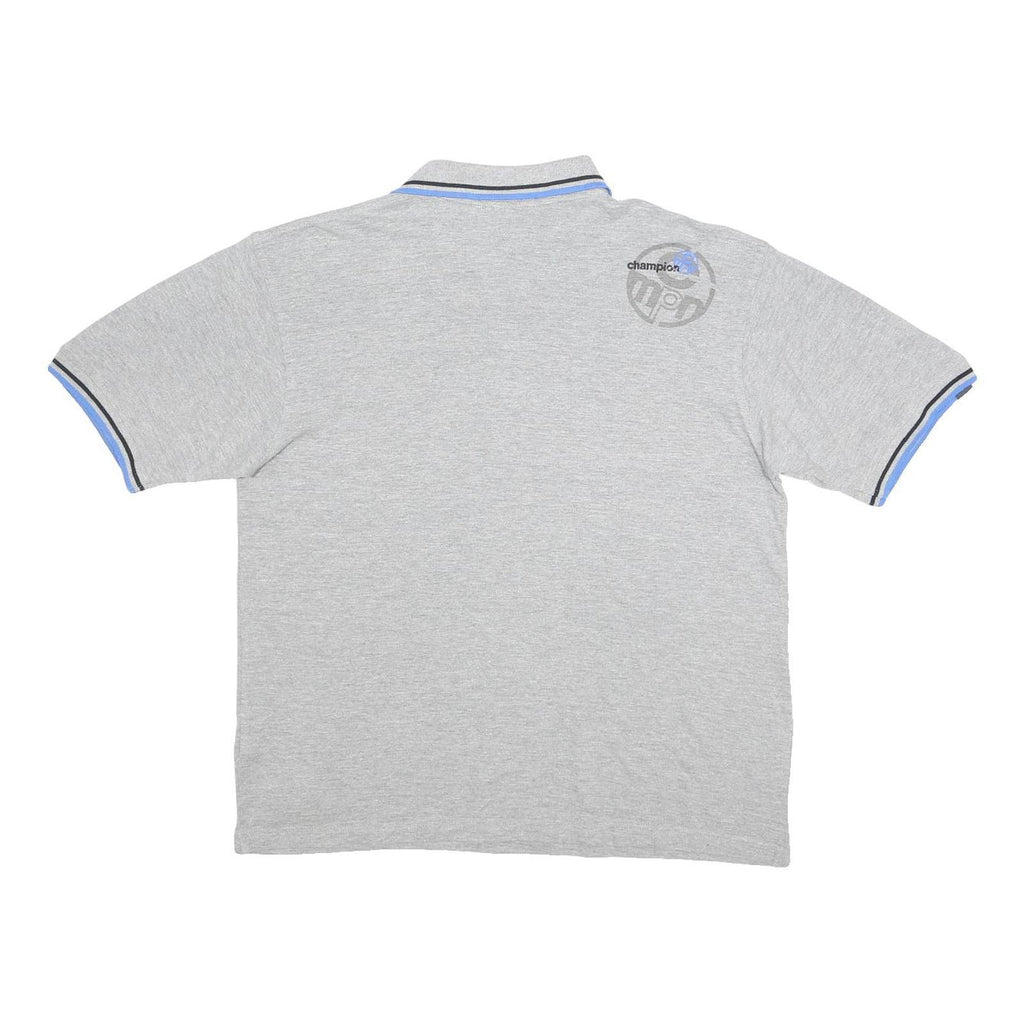 CHAMPION Mens Grey Polo Shirt XL Cotton Blend Athletic Short Sleeve Basic