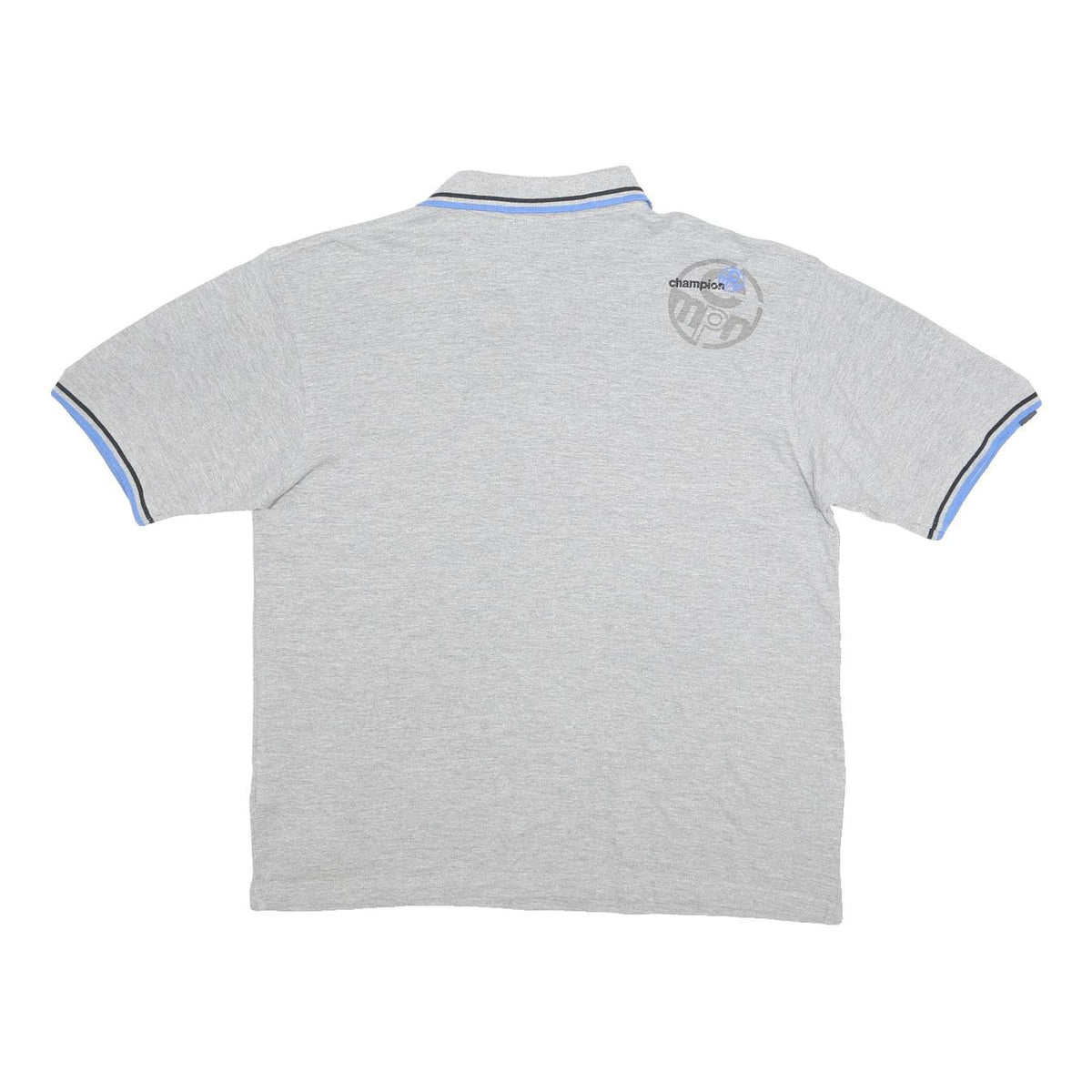 CHAMPION Mens Grey Polo Shirt XL Cotton Blend Athletic Short Sleeve Basic