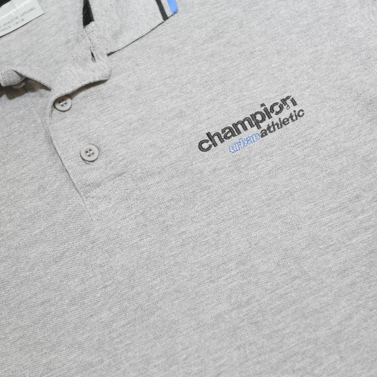 CHAMPION Mens Grey Polo Shirt XL Cotton Blend Athletic Short Sleeve Basic
