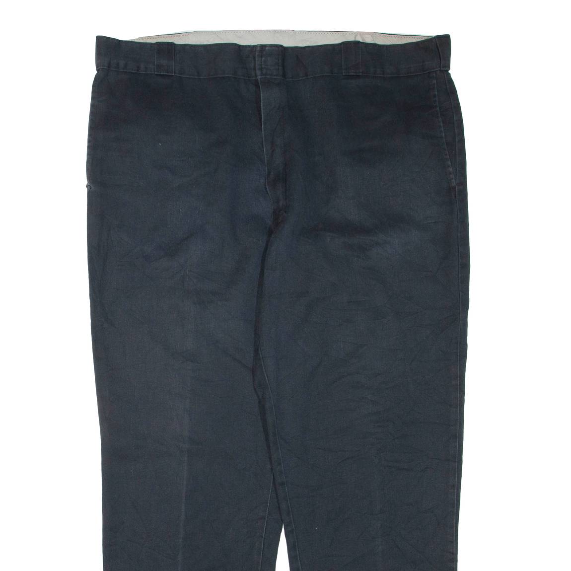 DICKIES Mens Trousers Black Regular Tapered W44 L32