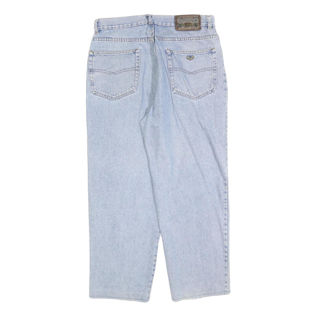 WAMPUM Womens Jeans Blue Regular Straight Denim Light W32 L27 Classic Fit