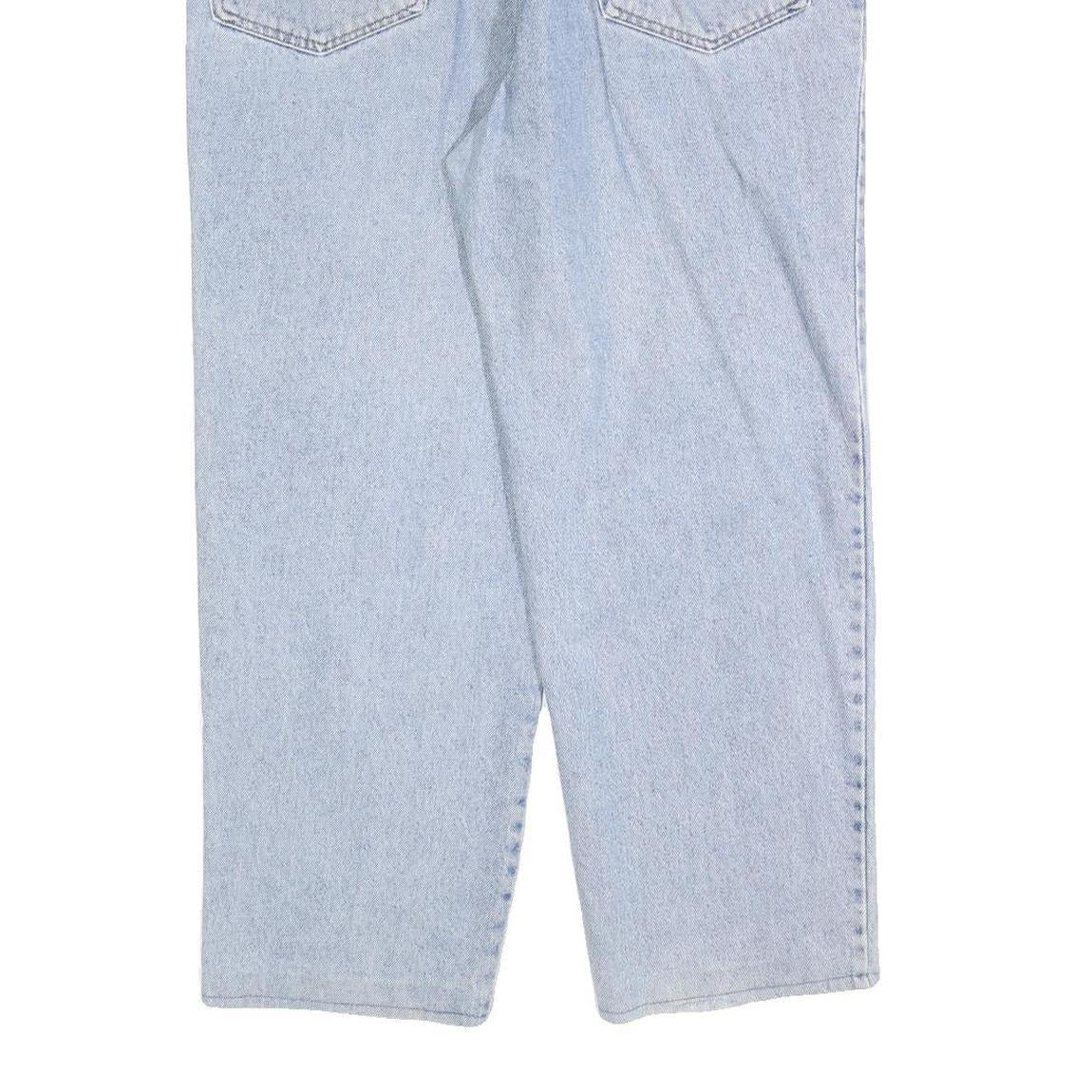 WAMPUM Womens Jeans Blue Regular Straight Denim Light W32 L27 Classic Fit