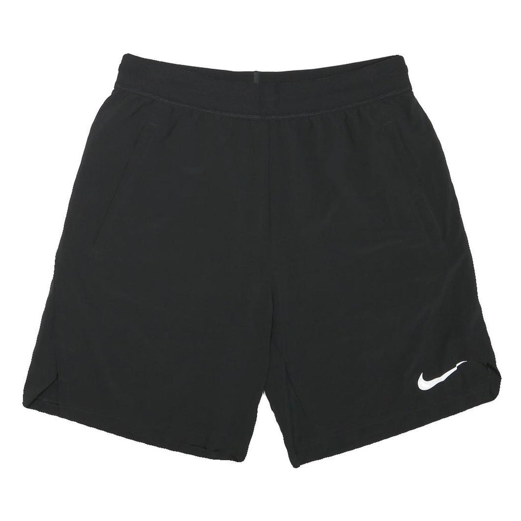 NIKE Mens Black Sports Shorts M W30 Lightweight Polyester Blend Comfort Fit