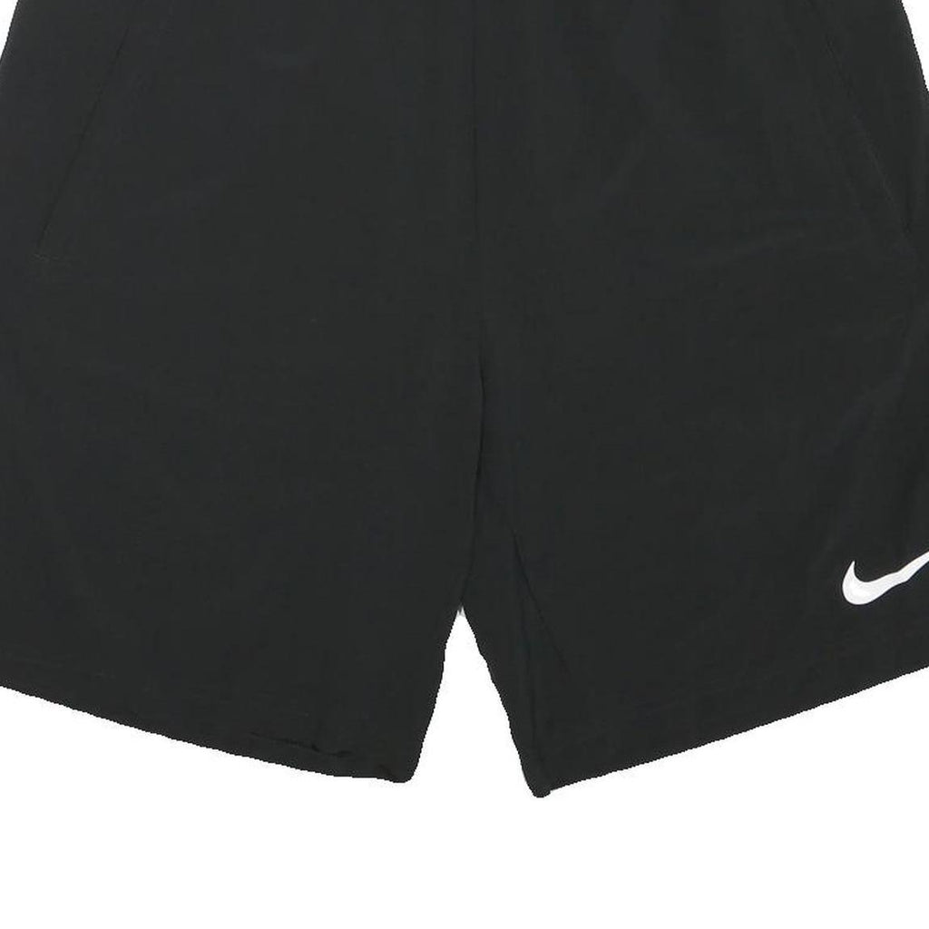 NIKE Mens Black Sports Shorts M W30 Lightweight Polyester Blend Comfort Fit