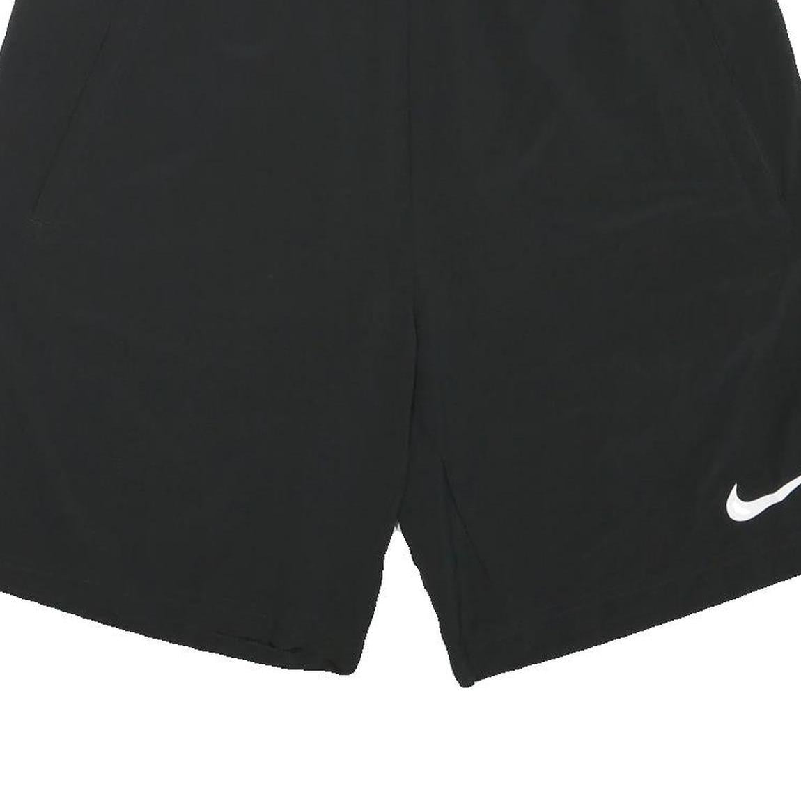 NIKE Mens Black Sports Shorts M W30 Lightweight Polyester Blend Comfort Fit