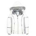 HELLY HANSEN Womens White & Grey Ski Jacket M Polyester Zip Hooded Casual Winter