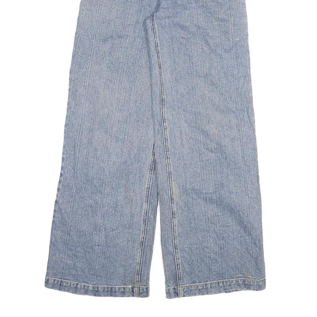 JINZHIGE Womens Jeans Blue Loose Straight Denim Medium W24 L29 Wide Leg Casual