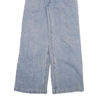 JINZHIGE Womens Jeans Blue Loose Straight Denim Medium W24 L29 Wide Leg Casual