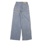 JINZHIGE Womens Jeans Blue Loose Straight Denim Medium W24 L29 Wide Leg Casual