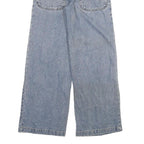 JINZHIGE Womens Jeans Blue Loose Straight Denim Medium W24 L29 Wide Leg Casual