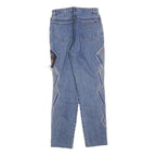 OPPIE Womens Regular Fit Blue Denim Rinse Wash W26 L29 Embroidered Jeans