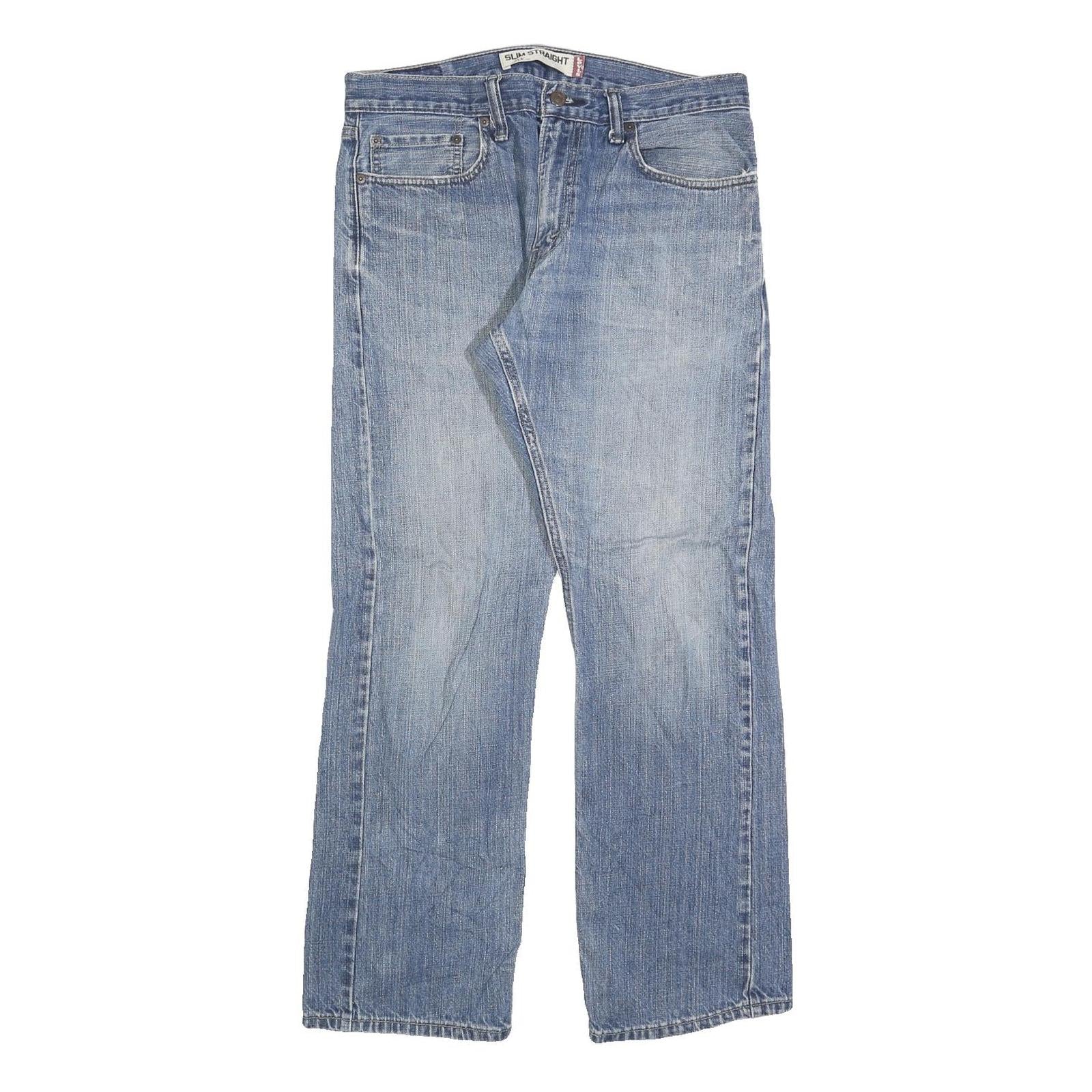 LEVI'S 514 Slim Mens Jeans Blue Slim Straight Denim Medium W33 L30 Classic Fit