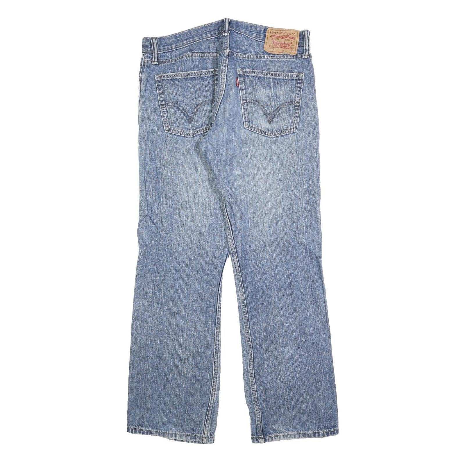 LEVI'S 514 Slim Mens Jeans Blue Slim Straight Denim Medium W33 L30 Classic Fit