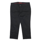 PRADA Womens Black Regular Woven Zip Trousers W32 L21 Classic Fit Straight Leg