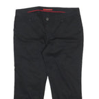 PRADA Womens Black Regular Woven Zip Trousers W32 L21 Classic Fit Straight Leg
