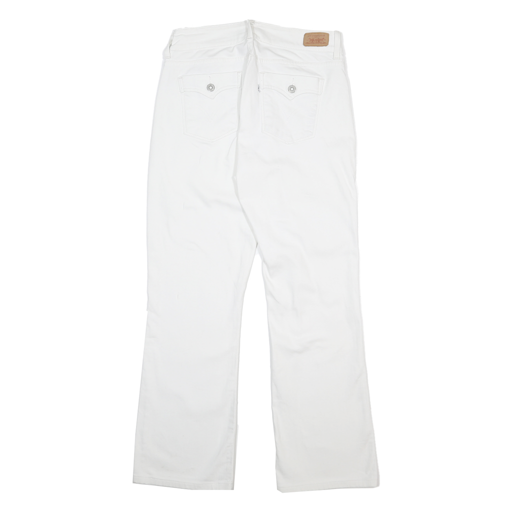 LEVI'S 529 Womens White Regular Bootcut Denim W28 L29 Zip Cotton Blend Jeans