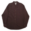 LL BEAN Mens Red & Green Check Shirt XL Classic Cotton Long Sleeve Button Collar
