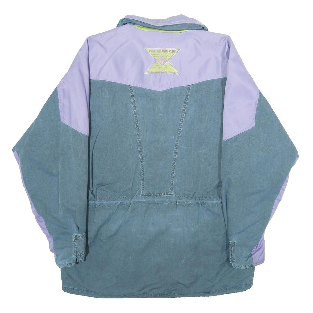 K2 Mens Blue & Purple Technical Zip Jacket S Woven Colourblock Outdoor Vintage