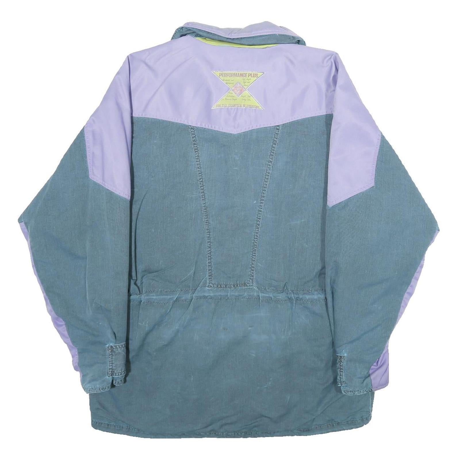 K2 Mens Blue & Purple Technical Zip Jacket S Woven Colourblock Outdoor Vintage