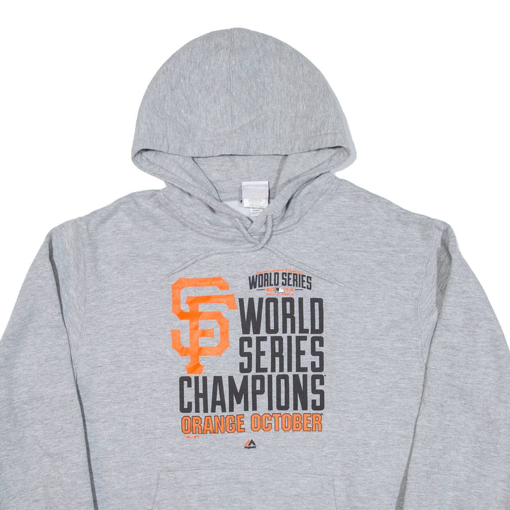 MAJESTIC World Series Champions Mens Grey Hoodie USA L