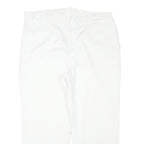 DICKIES Mens Cotton Blend White Regular Fit Straight Leg Trousers W38 L26