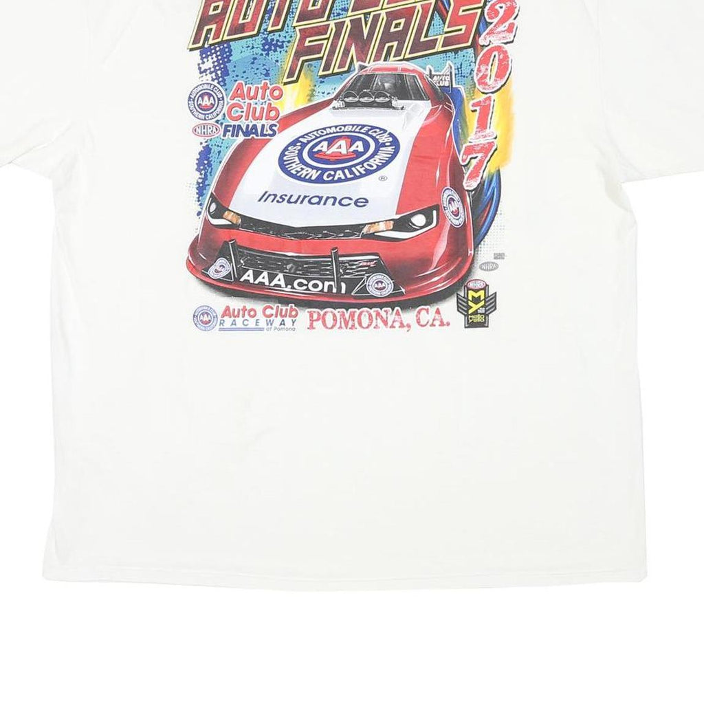 DELTA Mens White Auto Club Finals 2017 Graphic T-Shirt 2XL Short Sleeve Crew
