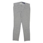 GAP Womens Cotton Blend Black & White Slim Straight Trousers W29 L26 Stylish