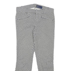 GAP Womens Cotton Blend Black & White Slim Straight Trousers W29 L26 Stylish