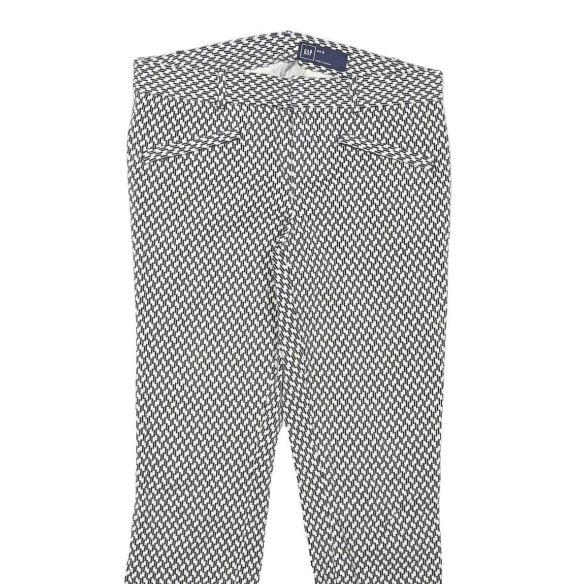 GAP Womens Cotton Blend Black & White Slim Straight Trousers W29 L26 Stylish
