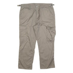 TEDDY'S Womens Cotton Blend Beige Regular Cargo Trousers W36 L26 Practical