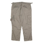 TEDDY'S Womens Cotton Blend Beige Regular Cargo Trousers W36 L26 Practical