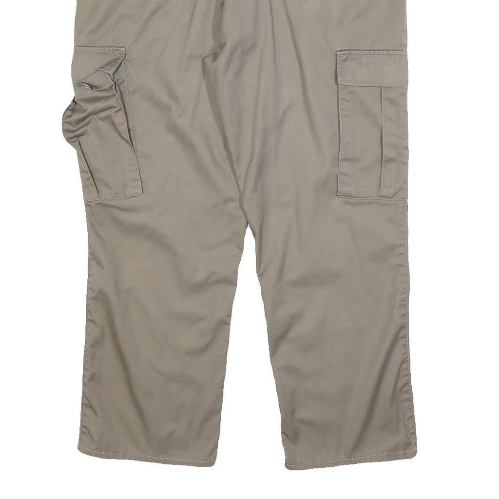 TEDDY'S Womens Cotton Blend Beige Regular Cargo Trousers W36 L26 Practical